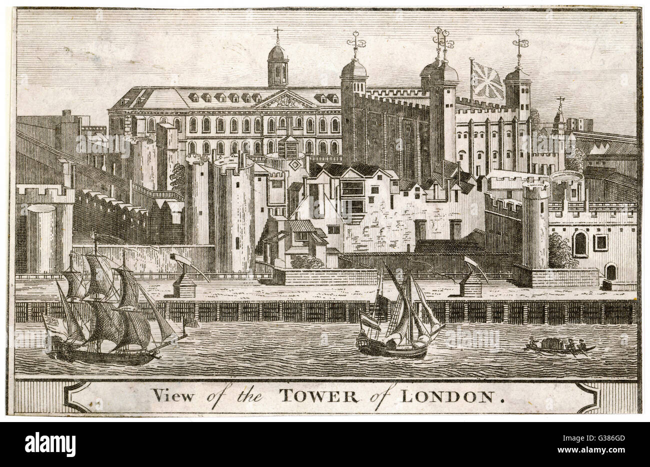 LONDON/TOWER/C18TH Stock Photo