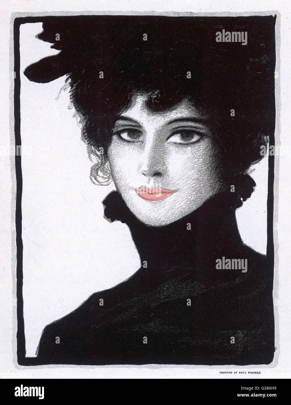 Lady in Black Stock Photo