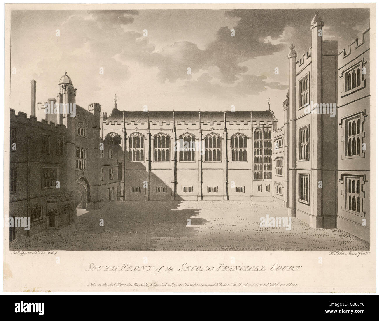 Second principal court.         Date: 1786 Stock Photo