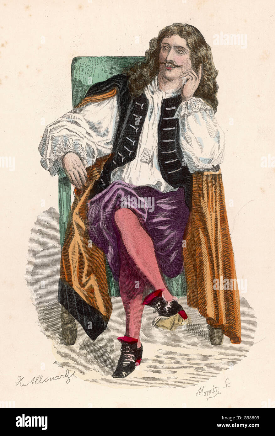 JEANBAPTISTE MOLIERE French playwright Date 1622 1673 Stock Photo
