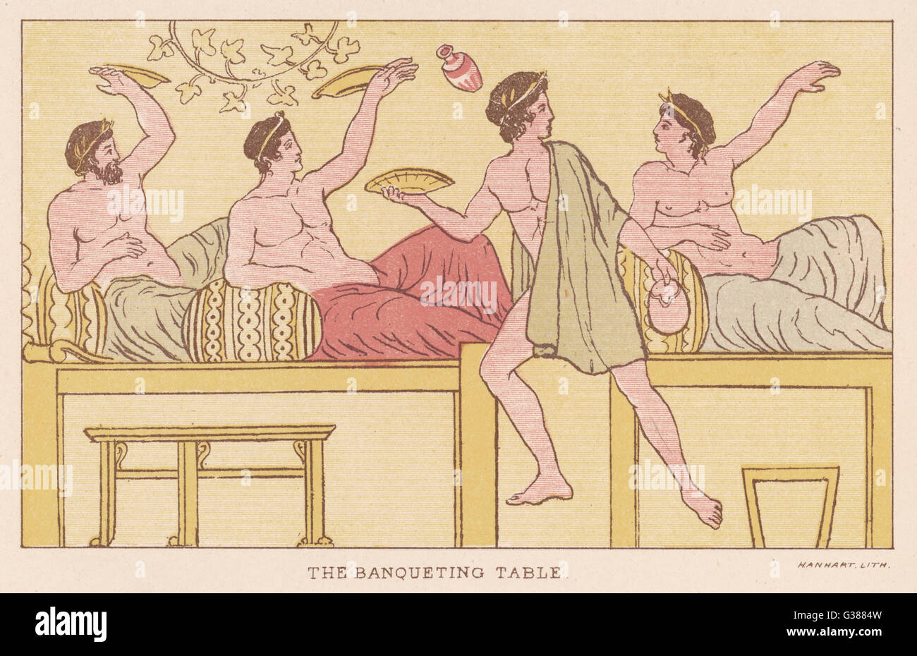ANCIENT GREEK BANQUET Stock Photo