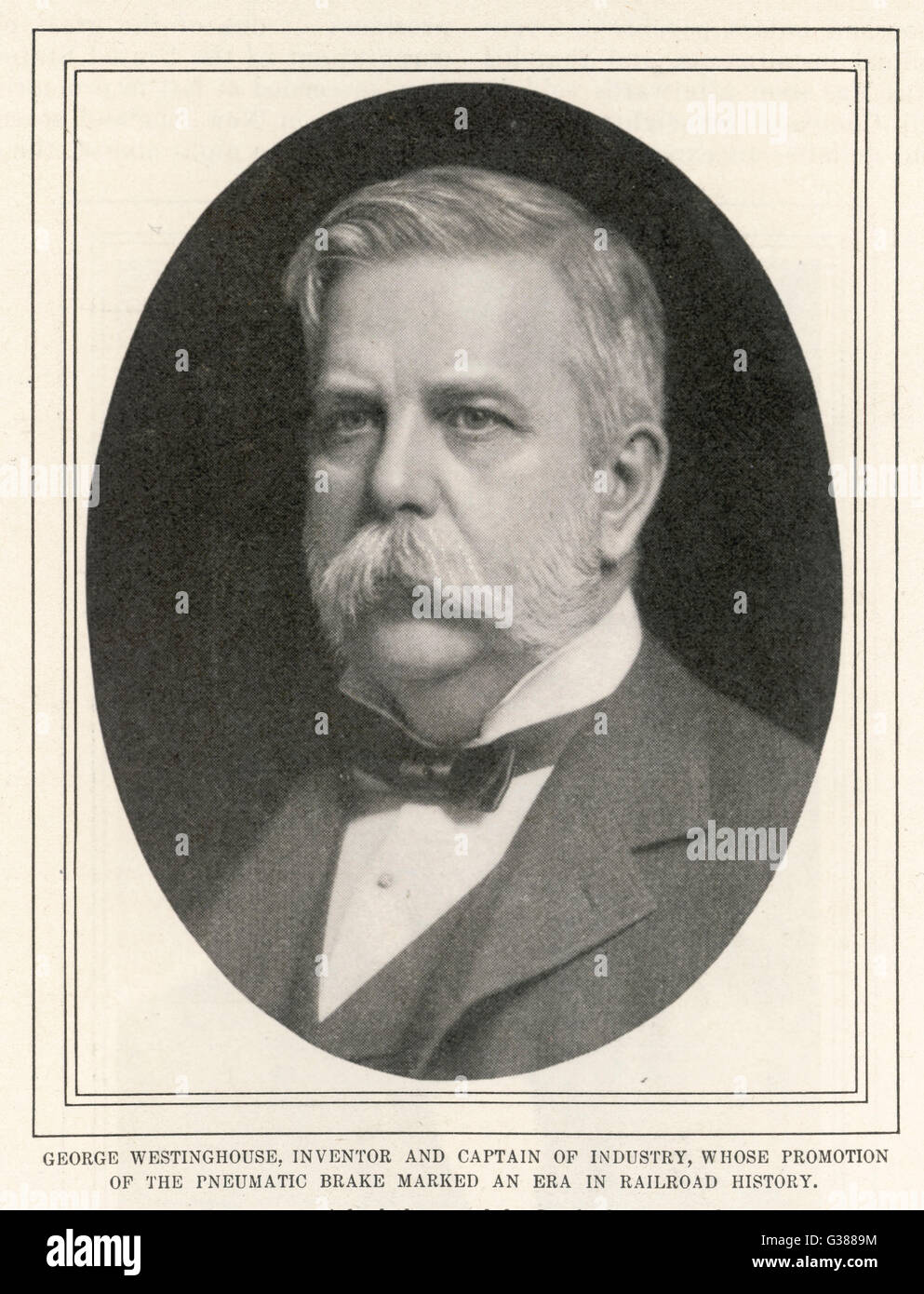 GEORGE WESTINGHOUSE  American engineer, noted for work on brakes and  electrical power      Date: 1846 - 1914 Stock Photo