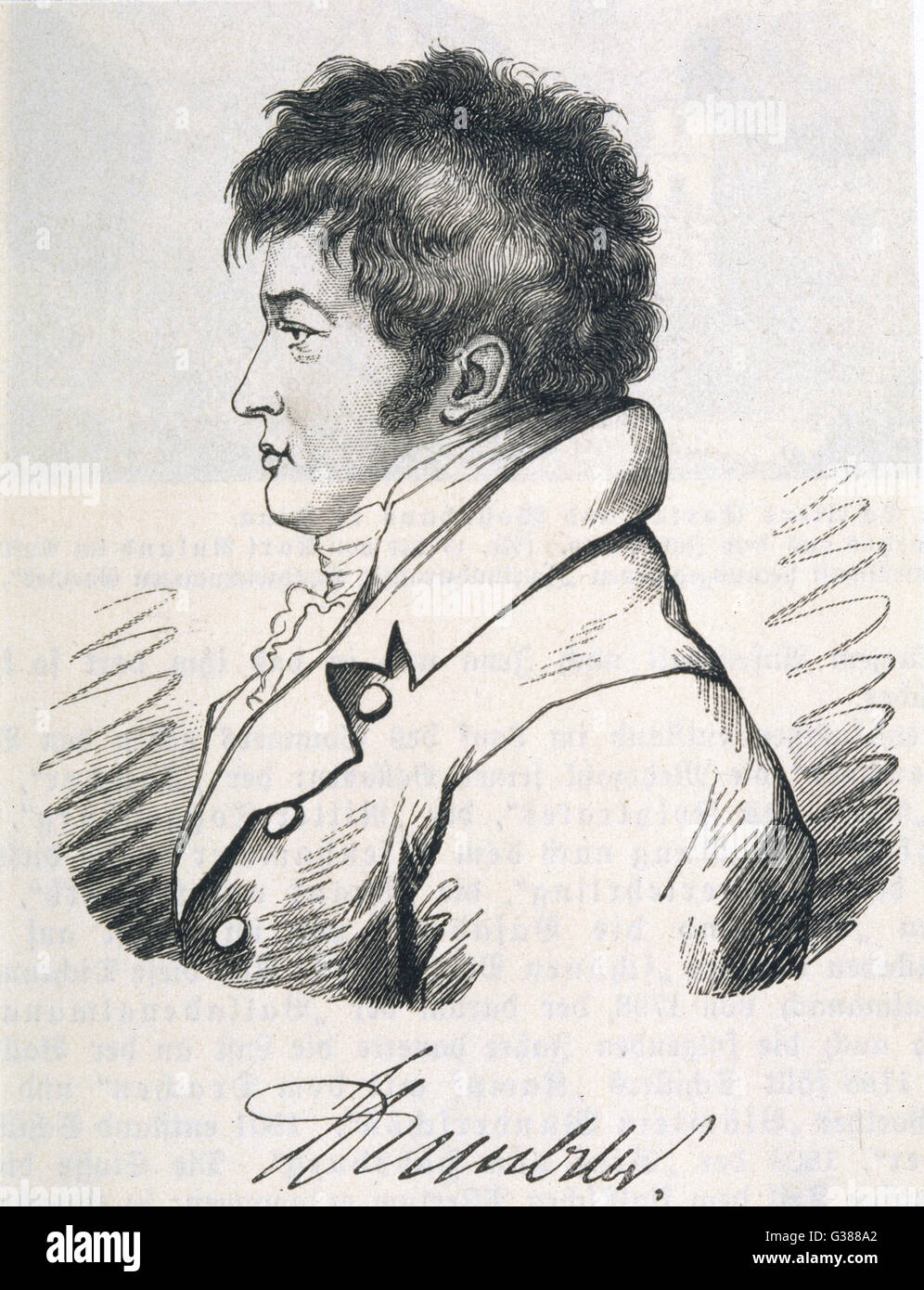 WILHELM VON HUMBOLDT  German philologist and  diplomat, brother of Alexander      Date: 1767 - 1835 Stock Photo
