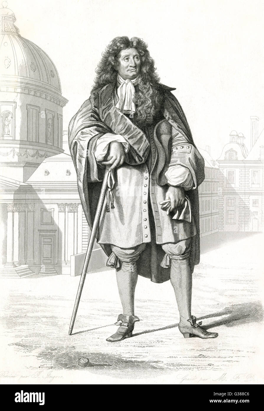 JEAN DE LA FONTAINE French writer, noted for his Fables Date: 1621 - 1695  Stock Photo - Alamy