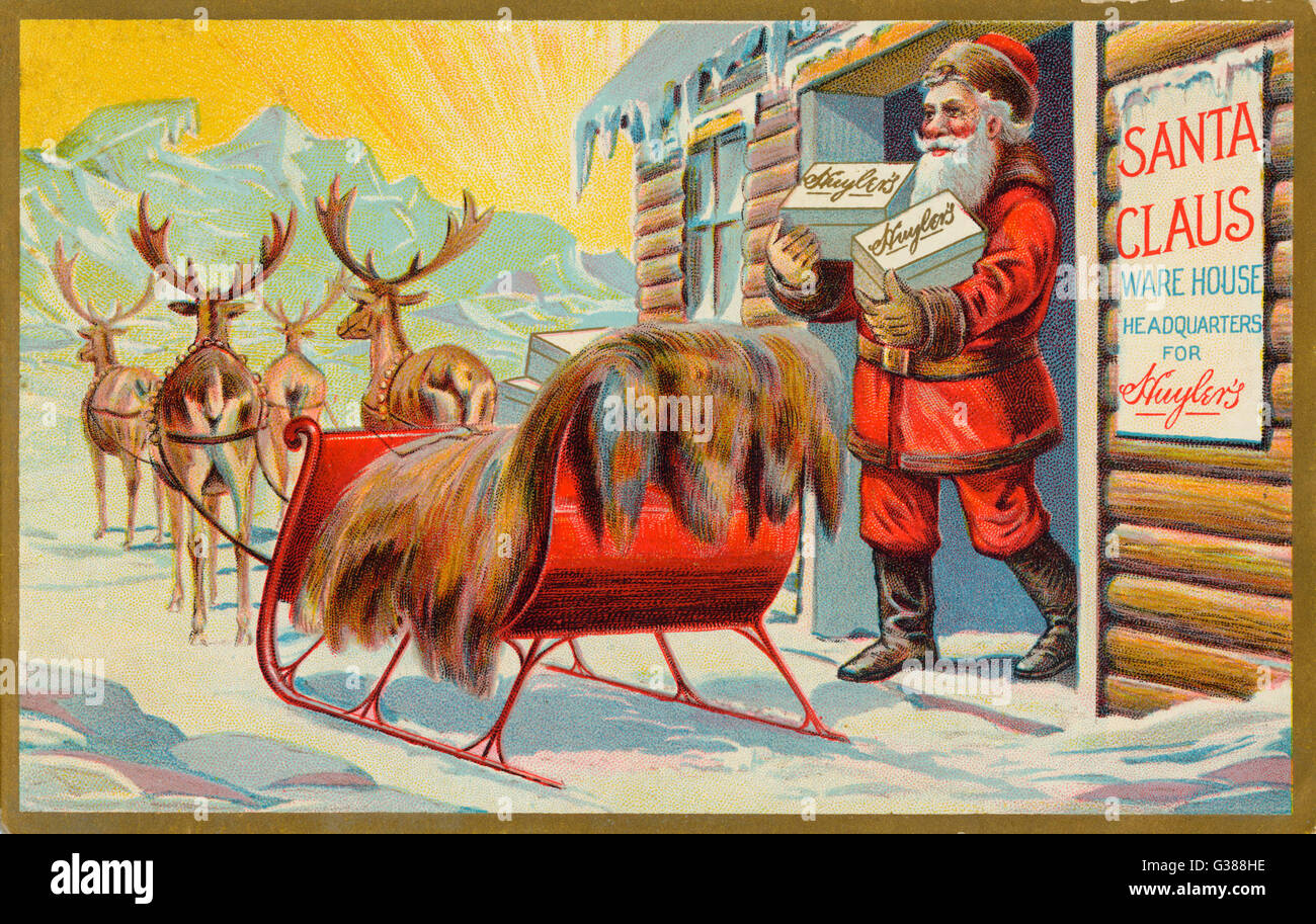 Santa Claus (Father Christmas) and Sleigh Stock Photo Alamy
