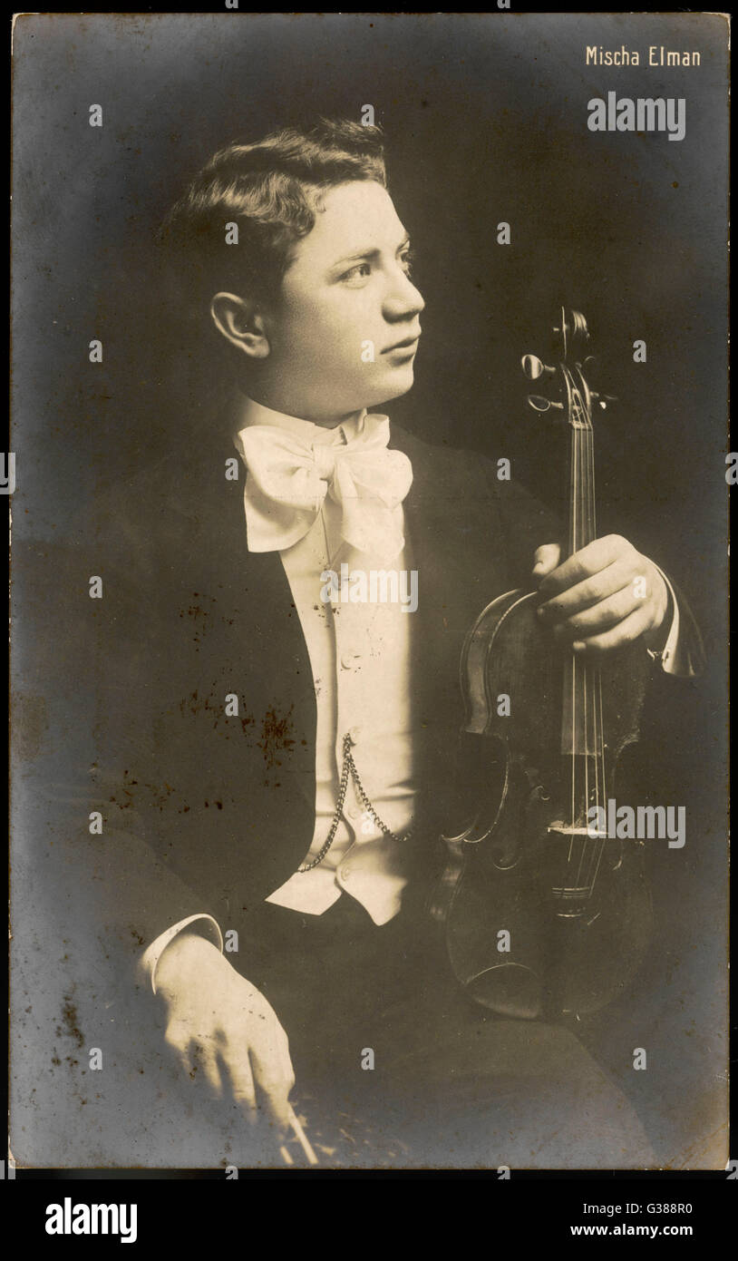 Mischa Elman, Russian violinist Date 1891 1967 Stock Photo Alamy