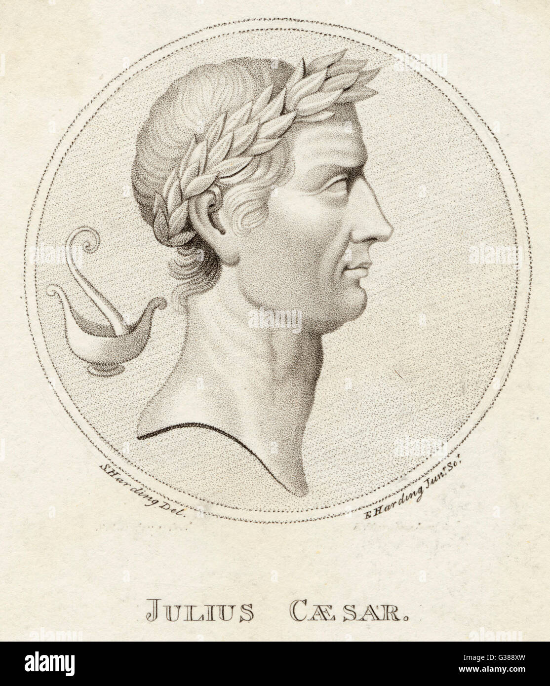 GAIUS JULIUS CAESAR Roman Emperor         Date: 100 - 44 BC Stock Photo