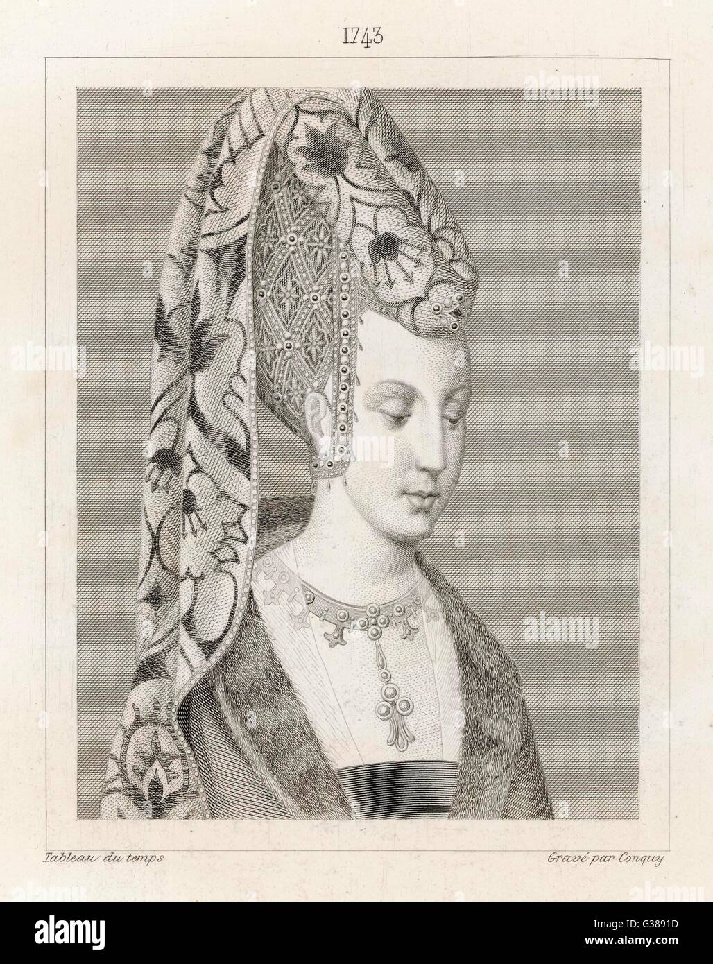 ISABEAU DE BAVIERE queen of Charles VI of France         Date: 1370 - 1435 Stock Photo