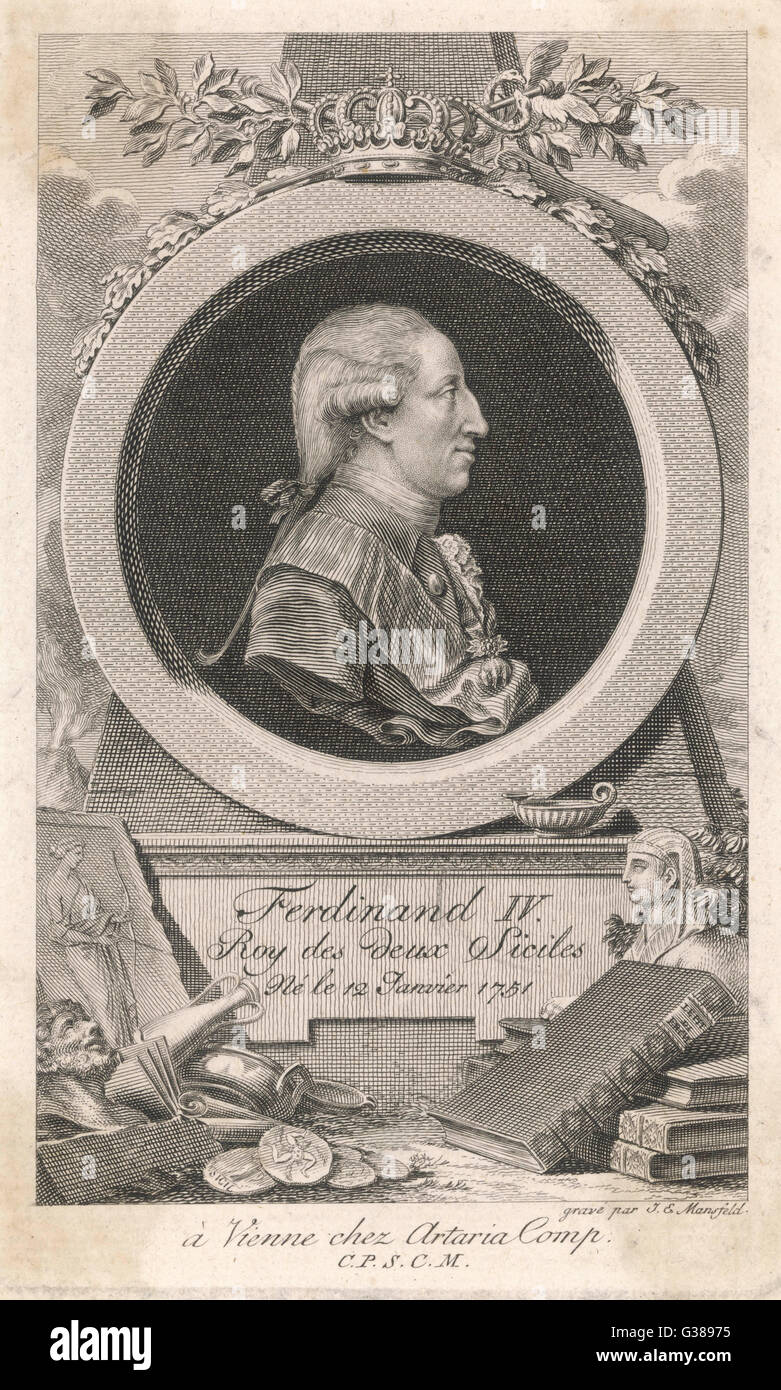 ITALIE - ROYAUME DE NAPLES 8 Tornesi Ferdinand IV 1797 en cuivre EUR 14,99 - FR