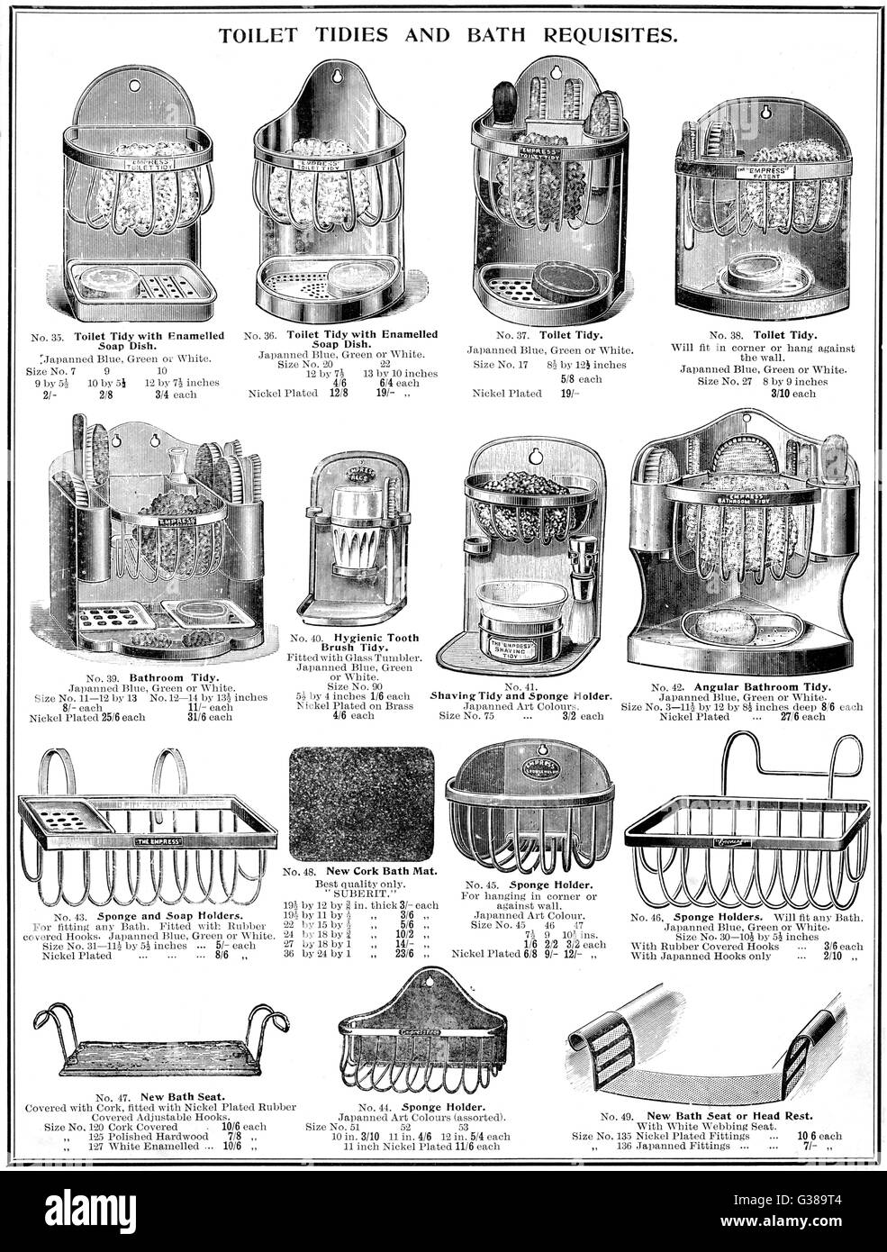 Washing Equipment 1890 Stock Photo