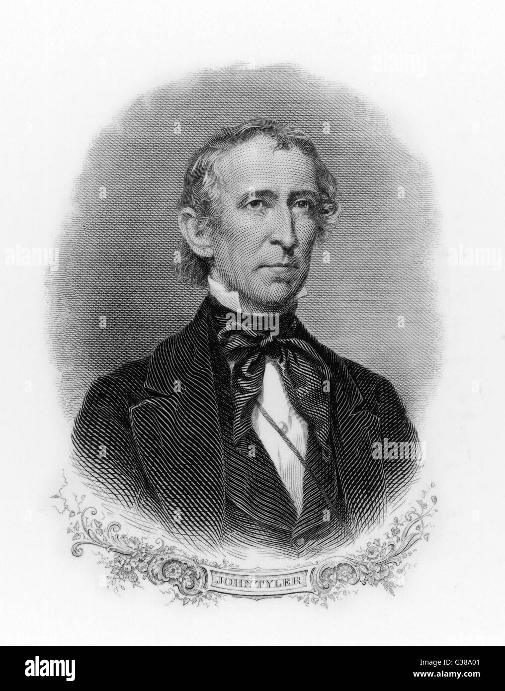 JOHN TYLER  10th American President (1841-45).       Date: 1790 - 1862 Stock Photo
