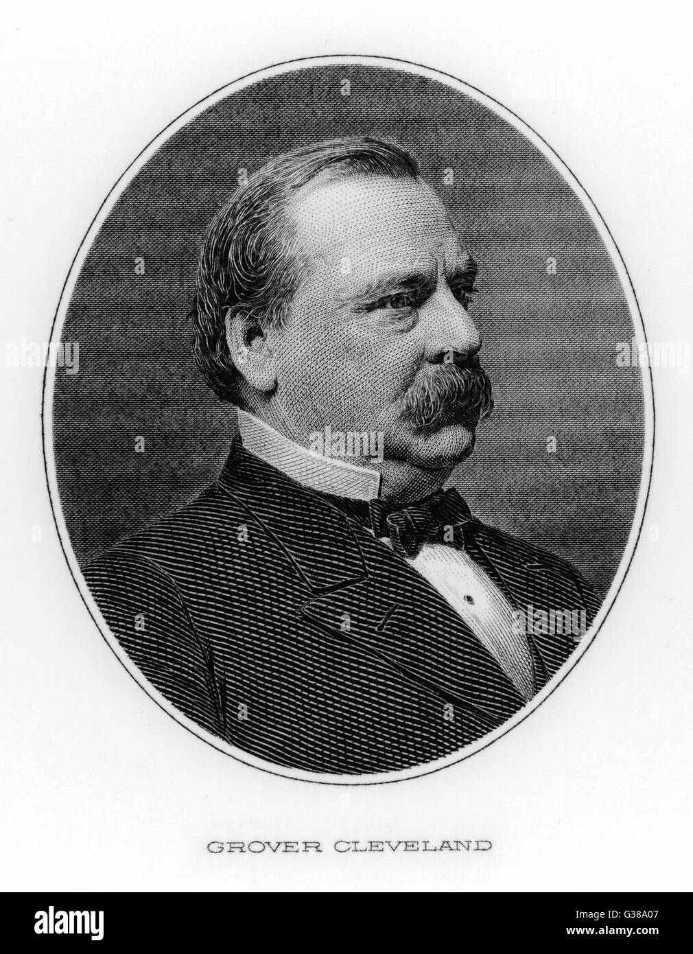 GROVER CLEVELAND  22nd and 24th US President (1885-89, 1893-97).       Date: 1837 - 1908 Stock Photo