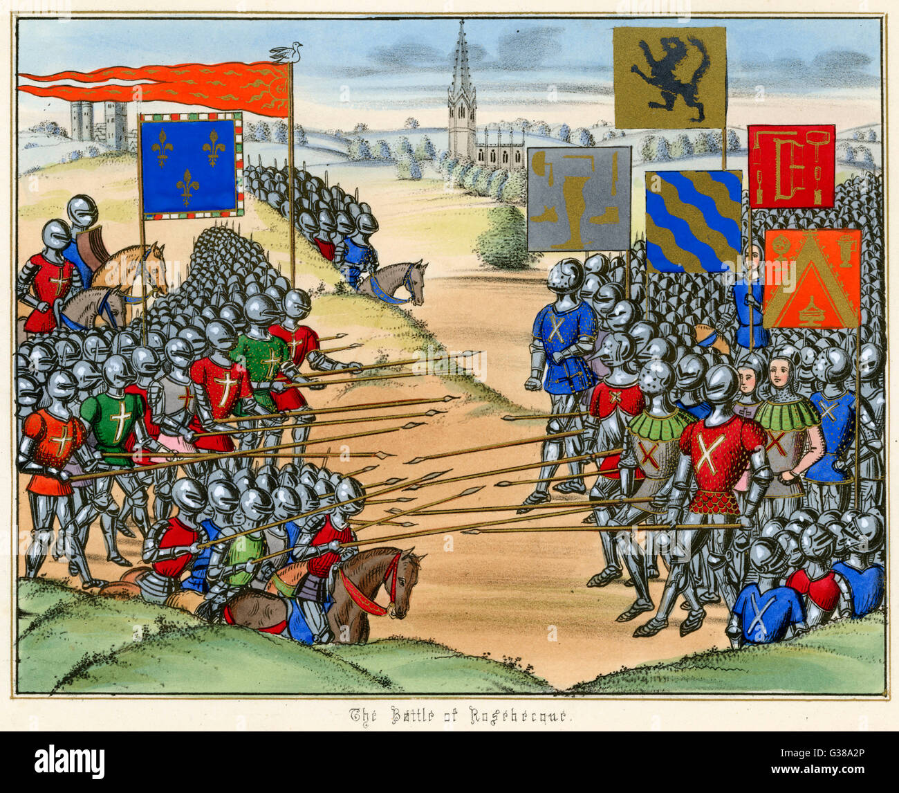 French defeat the Flemish at  Rosebecque        Date: 1382 Stock Photo