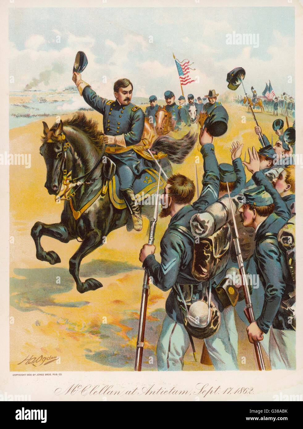 Battle of antietam union general george mcclellan defeats lee but is