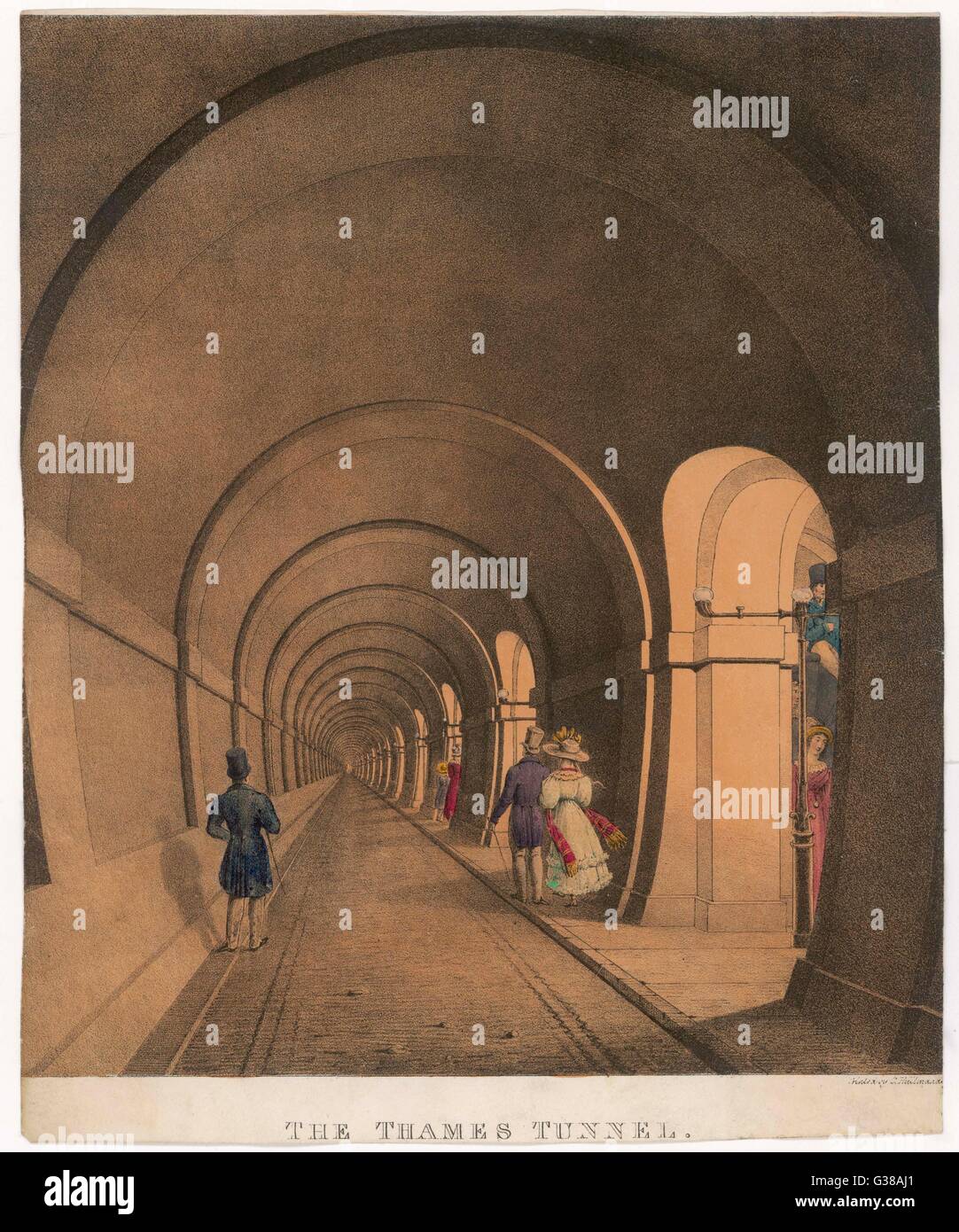 Brunel's Thames Tunnel          Date: 1843 Stock Photo