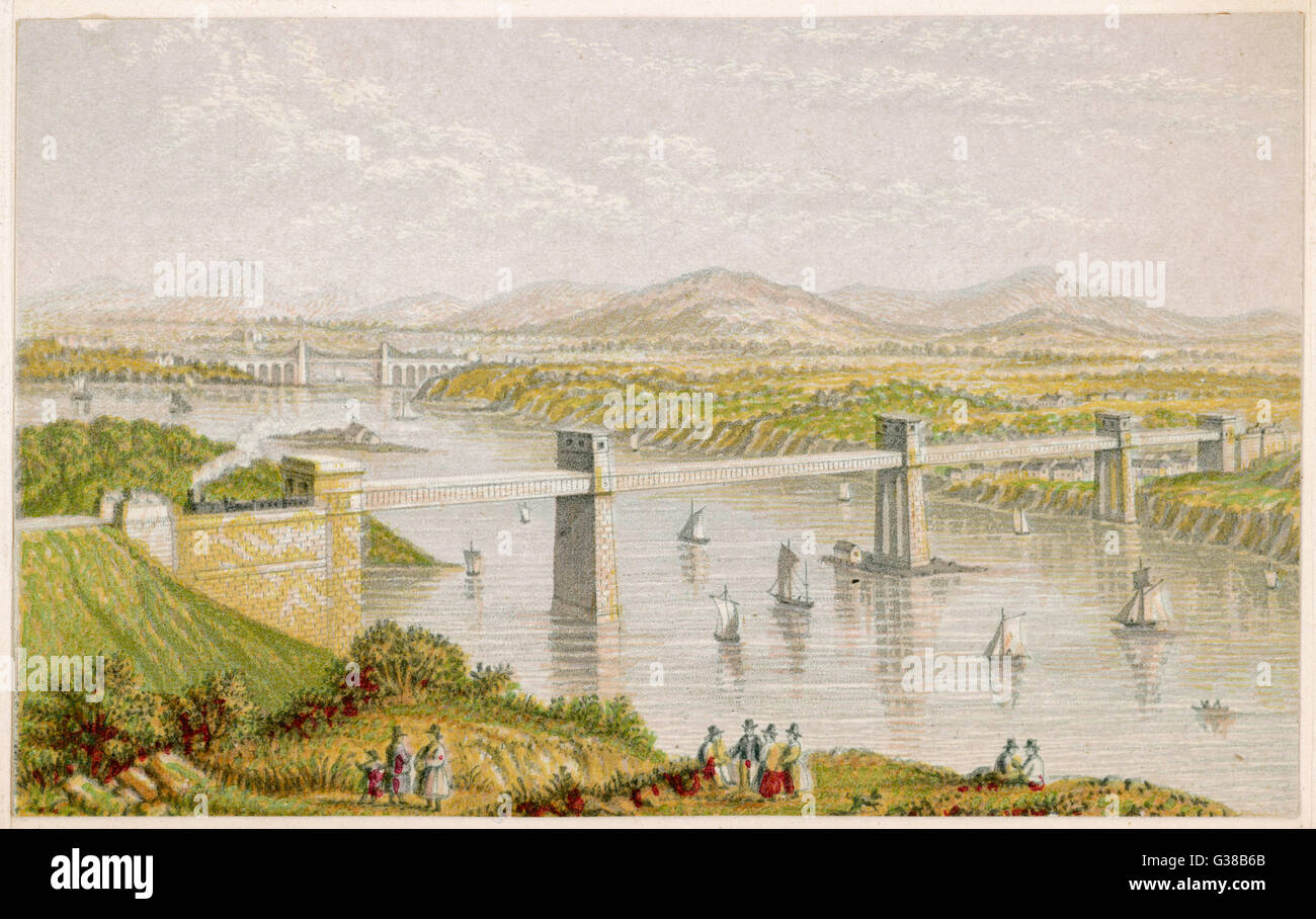 Menai tubular bridge date hires stock photography and images Alamy