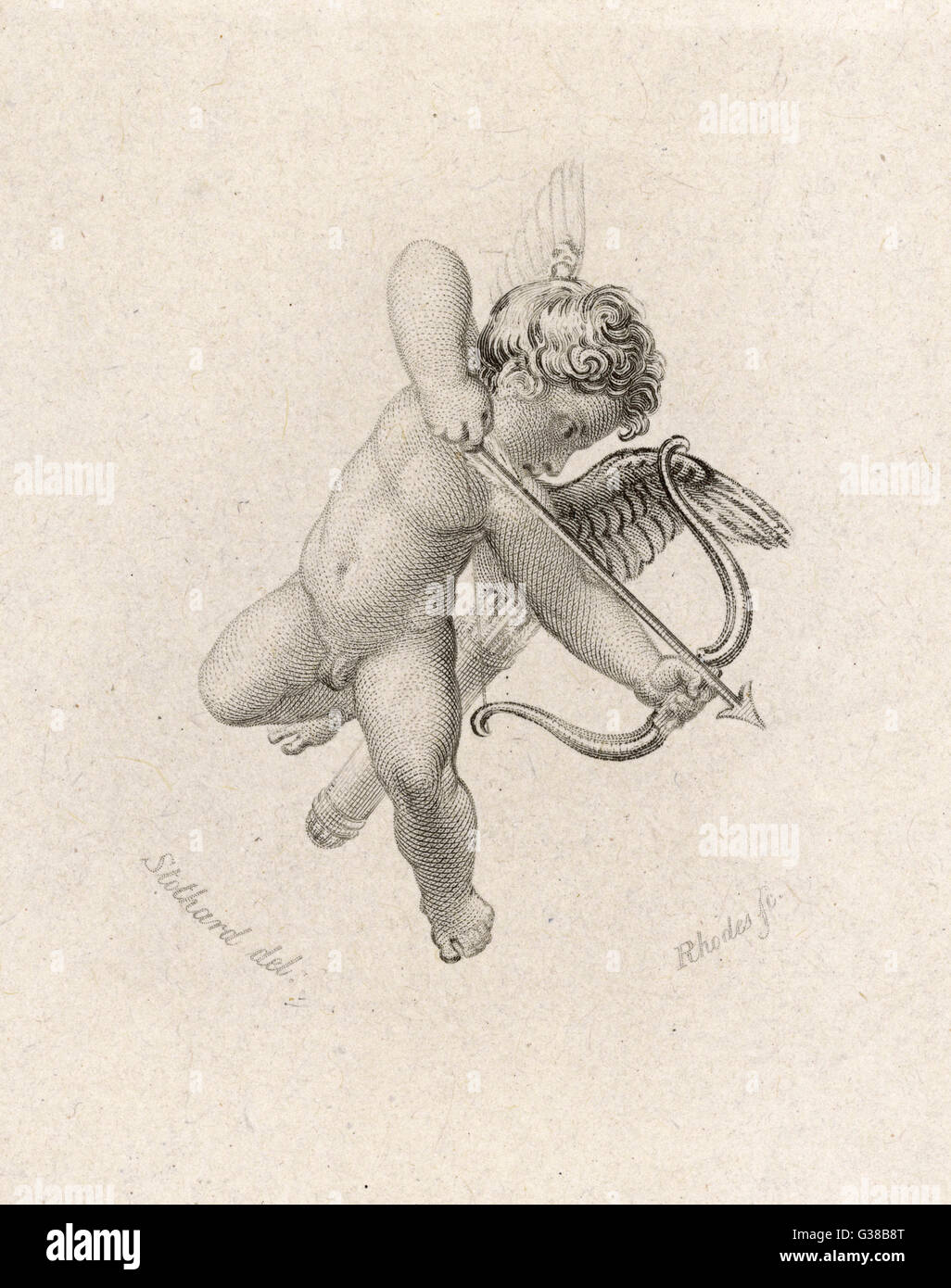 Cupid blindfolded, holding a quiver, Bouchardon, Edme