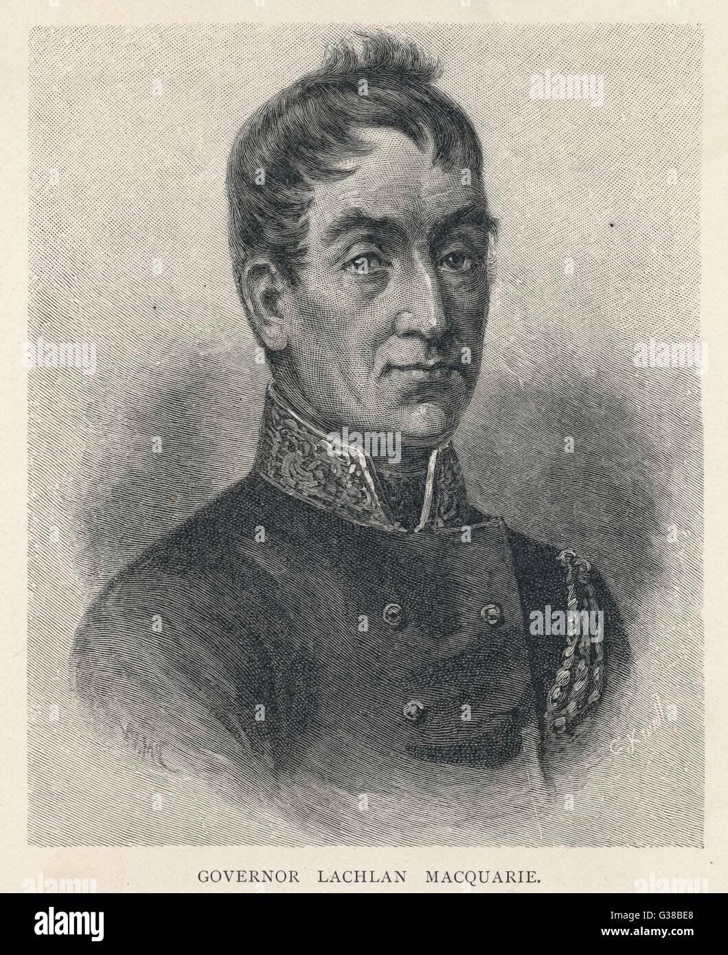 LACHLAN MACQUARIE  British soldier and colonial  administrator       Date: 1761 - 1824 Stock Photo