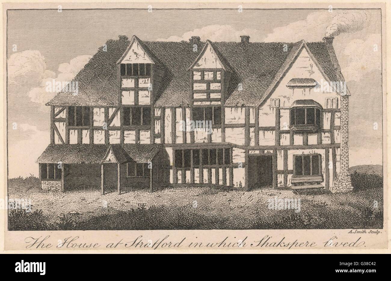 WILLIAM SHAKESPEARE The House at Stratford in which Shakespeare lived