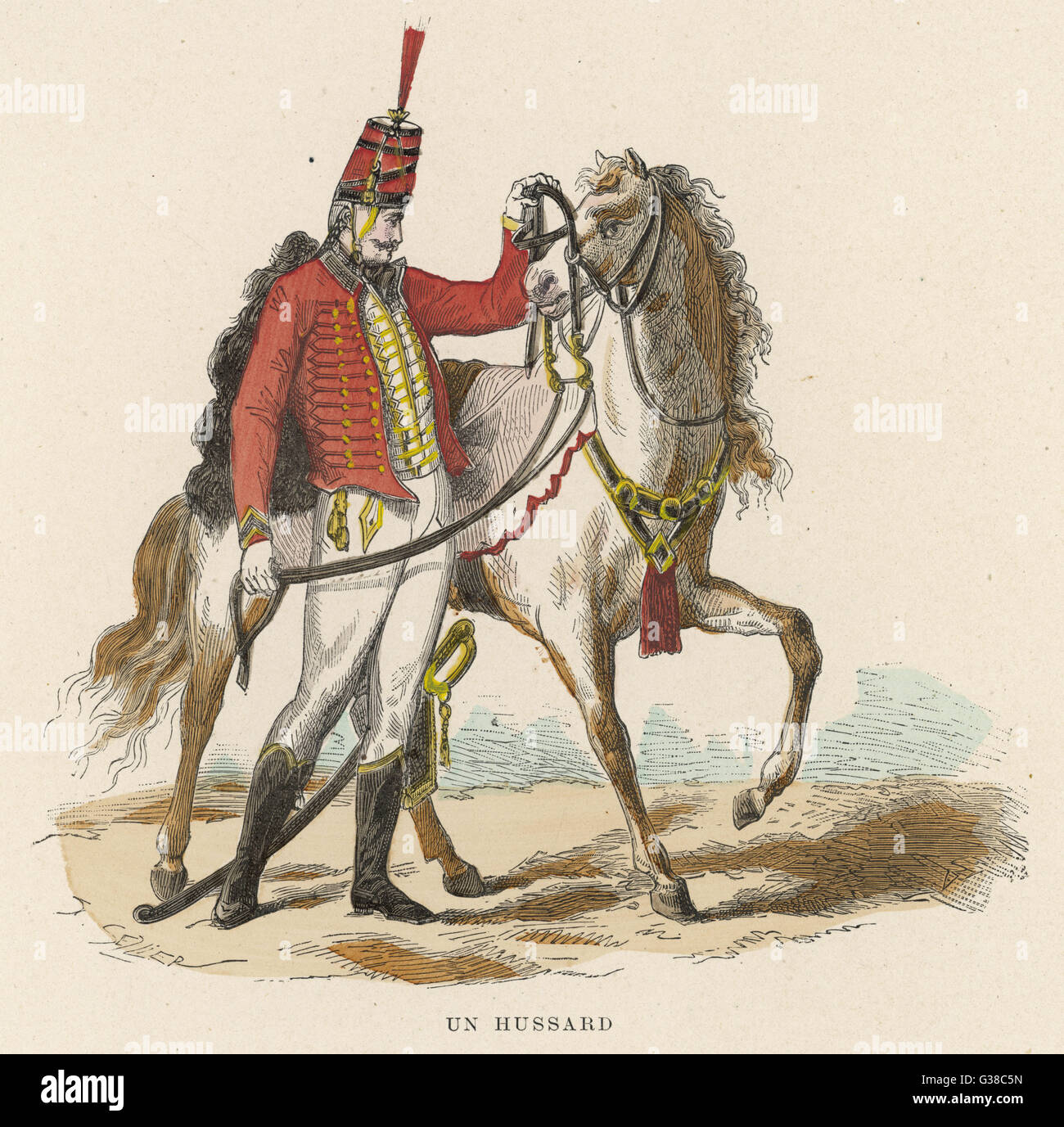 FRENCH HUSSAR Stock Photo