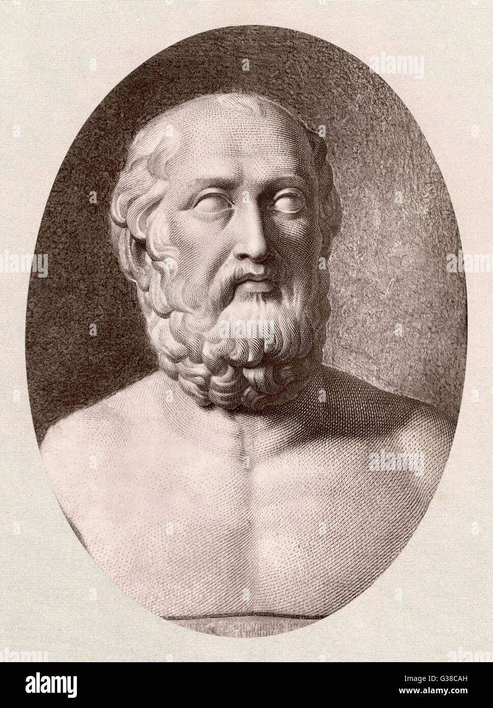 PLATO aka Aristocles  Greek philosopher, disciple of  Socrates, teacher of Aristotle       Date:  428 - 348/7 BC Stock Photo
