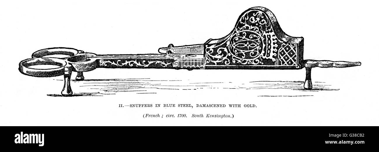 Candle snuffer, French Date 1700 Stock Photo Alamy