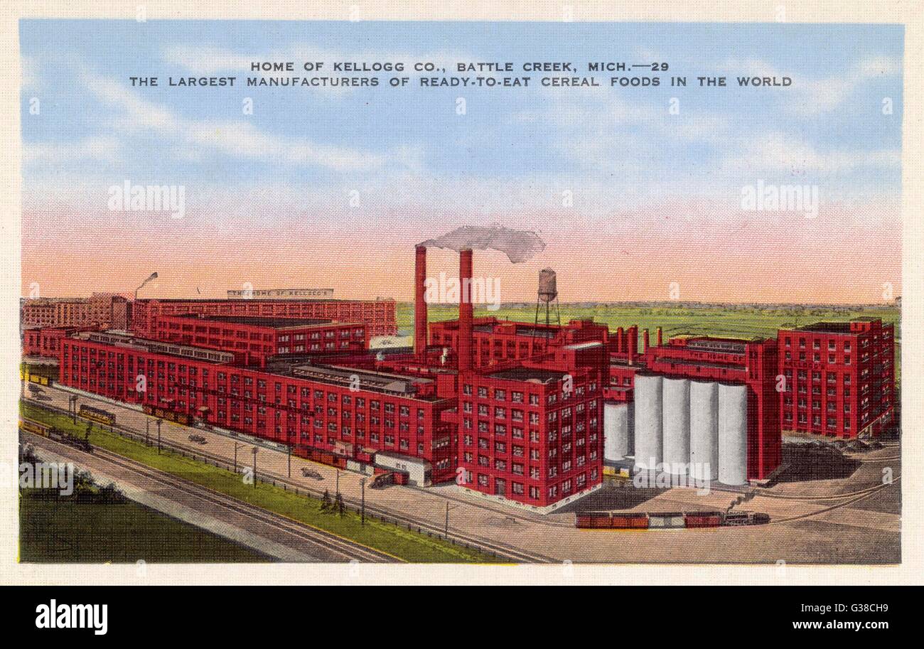 Kelloggs cornflakes the factory at battle creek hires stock