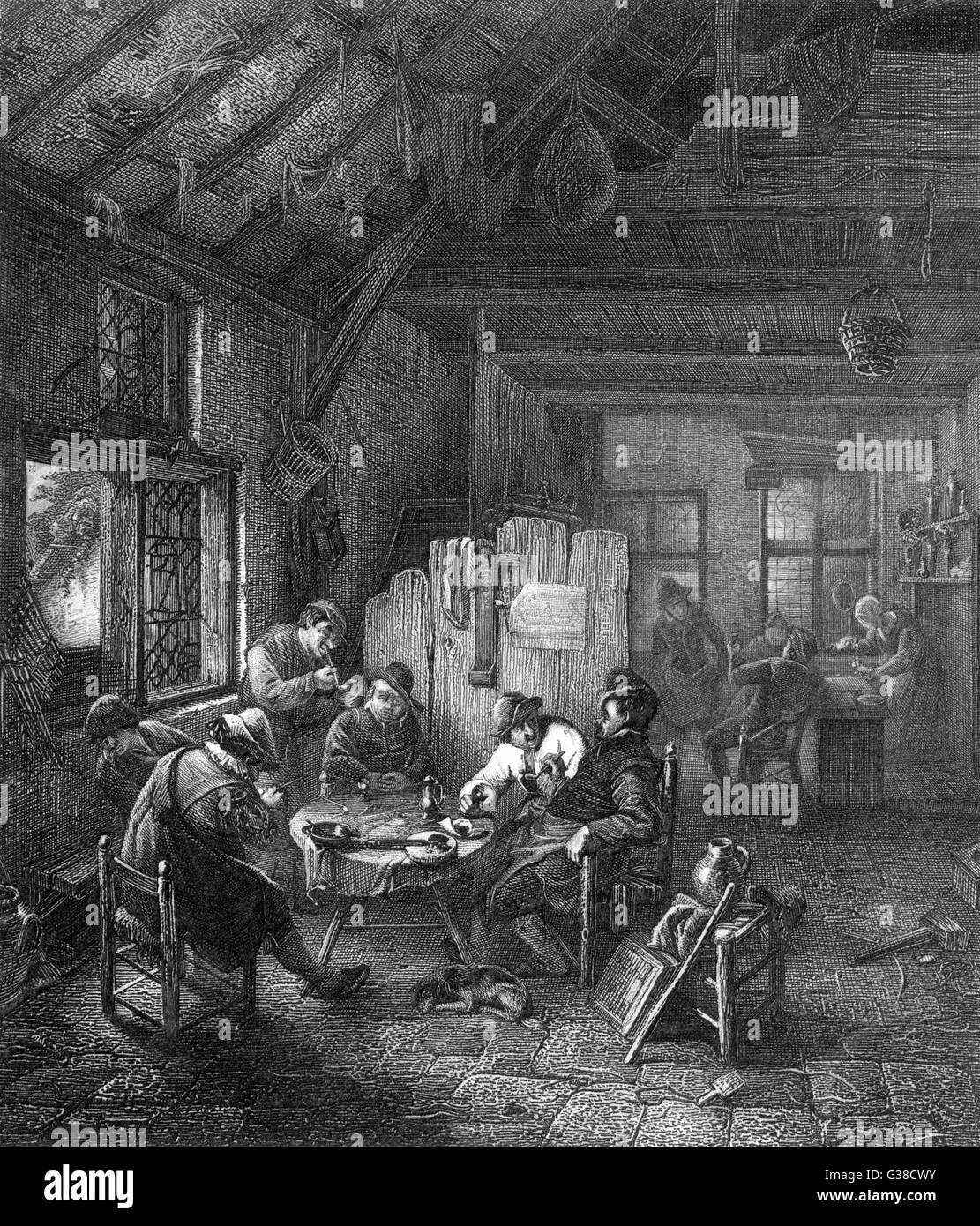 AT AN INN/17TH HOLLAND Stock Photo