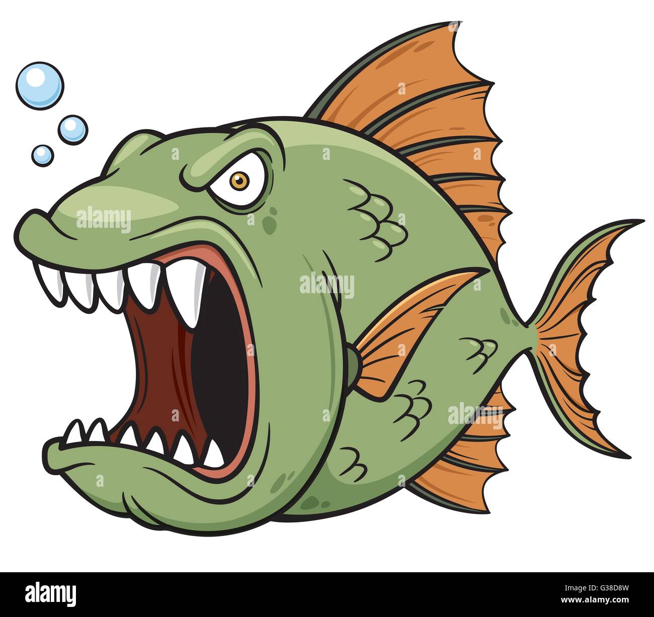 Download Vector illustration of Angry Fish Cartoon Stock Vector Art & Illustration, Vector Image ...