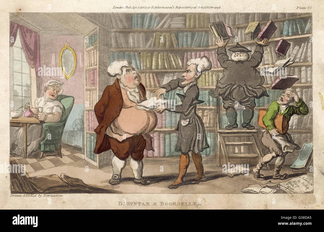 Dr Syntax and bookseller Stock Photo - Alamy