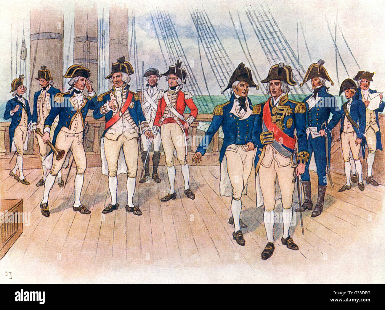 Naval Officers - circa 1800 Stock Photo