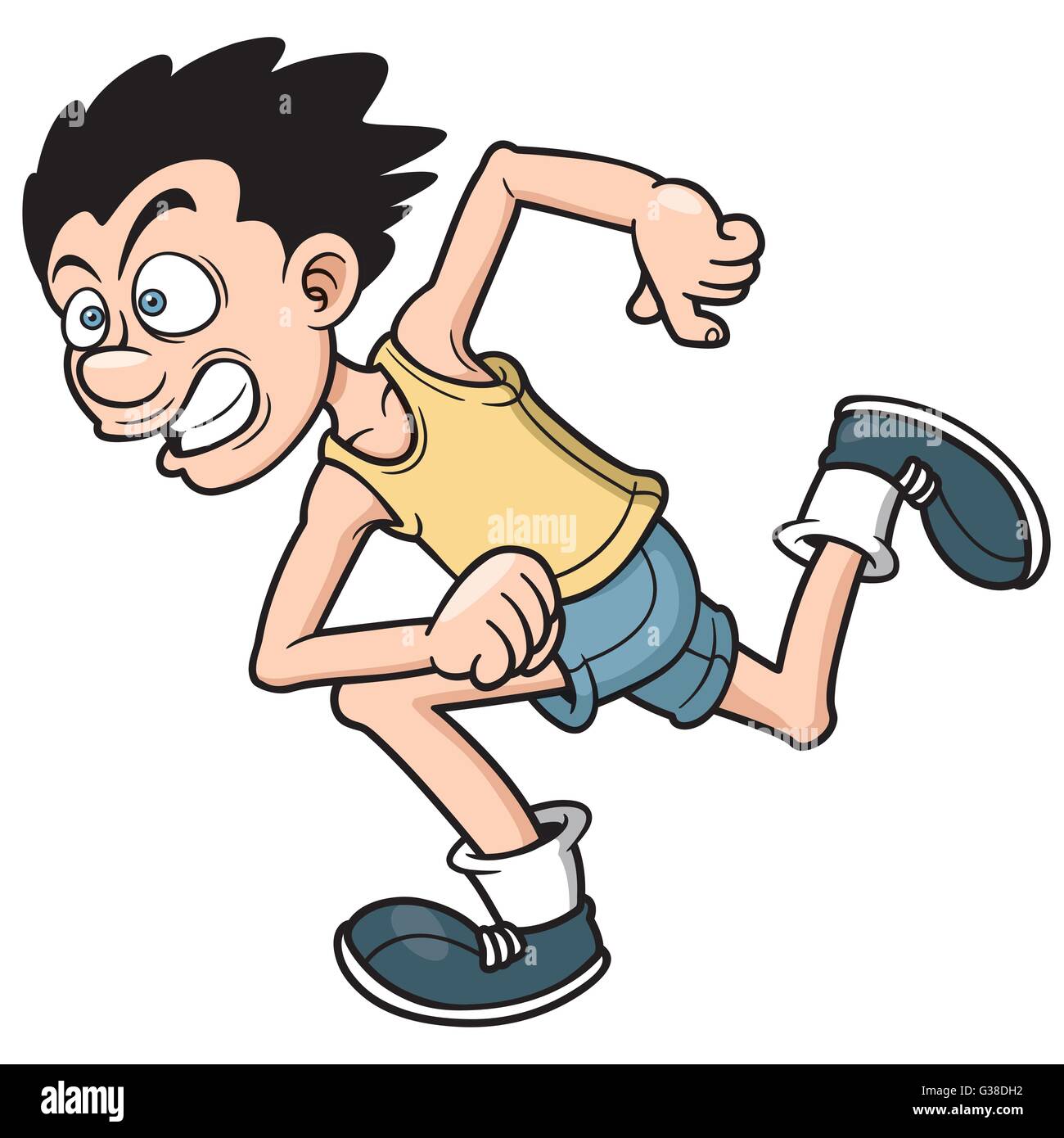 Vector illustration of Cartoon Runner man Stock Vector Image & Art - Alamy