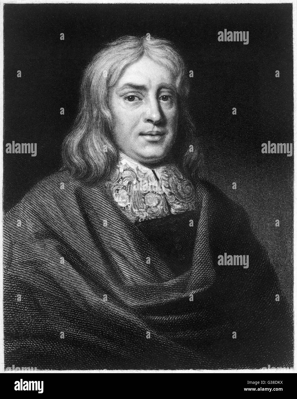 THOMAS SYDENHAM  English physician. A founder  of clinical medicine and  epidemiology.      Date: 1624 - 1689 Stock Photo
