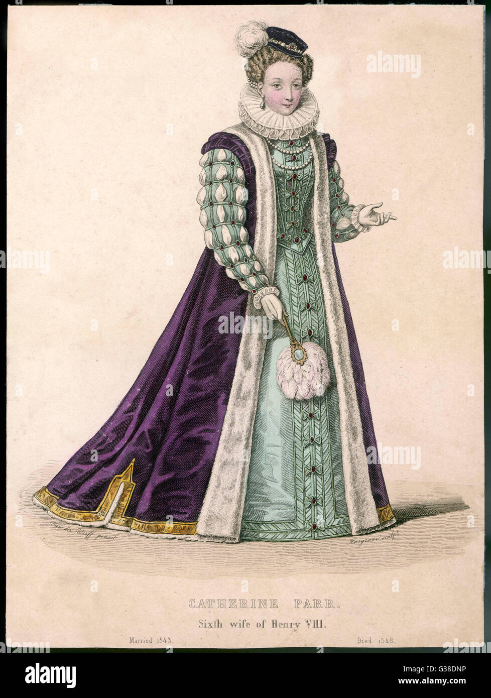 CATHERINE PARR Sixth wife of Henry VIII of  England, married in 1543        Date: 1512 - 1548 Stock Photo