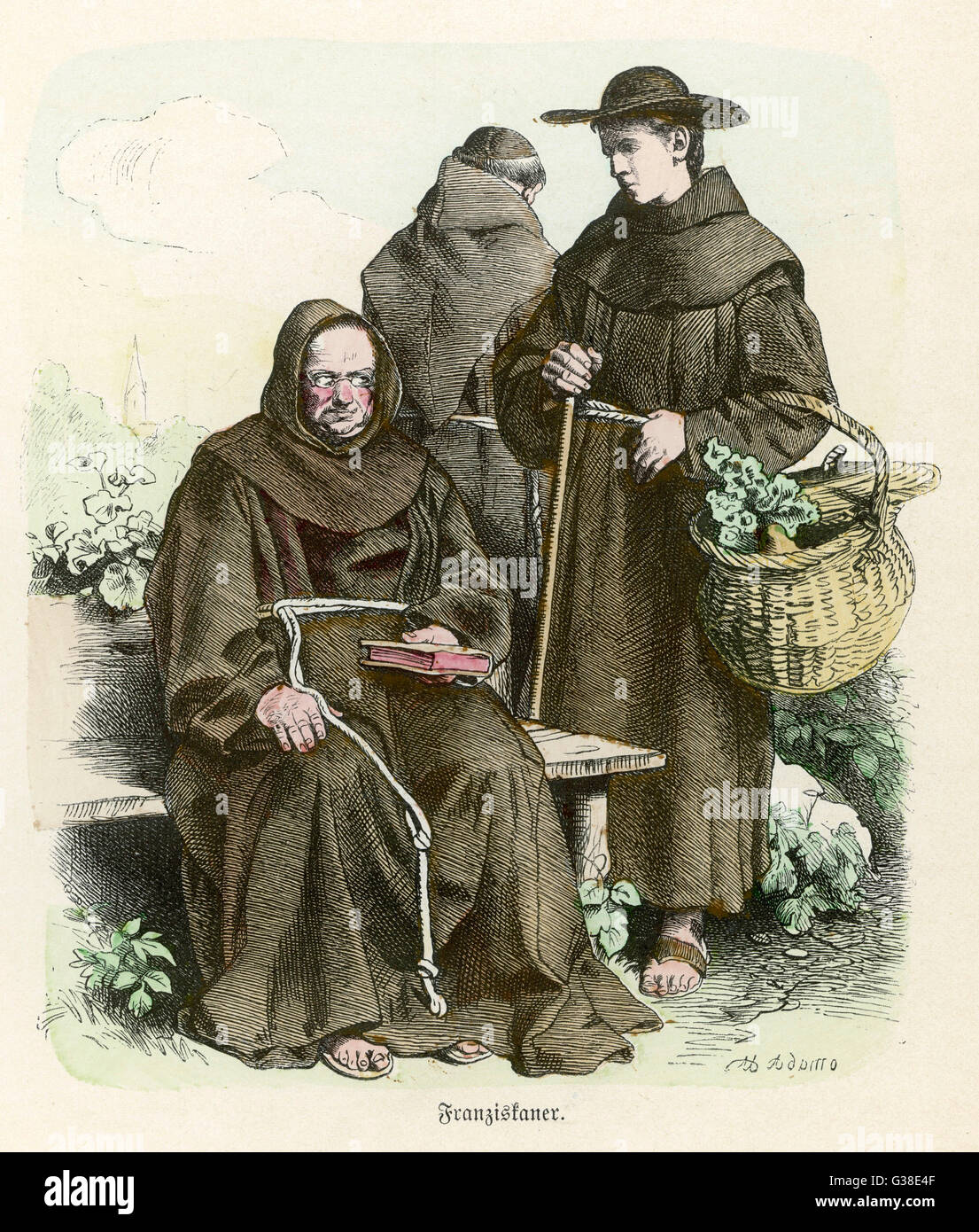 FRANCISCAN MONKS Stock Photo