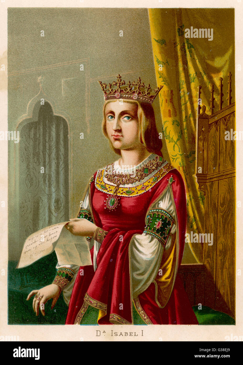 ISABELLA I OF SPAIN  Ruled with her husband  Ferdinand II       Date: 1451 - 1504 Stock Photo