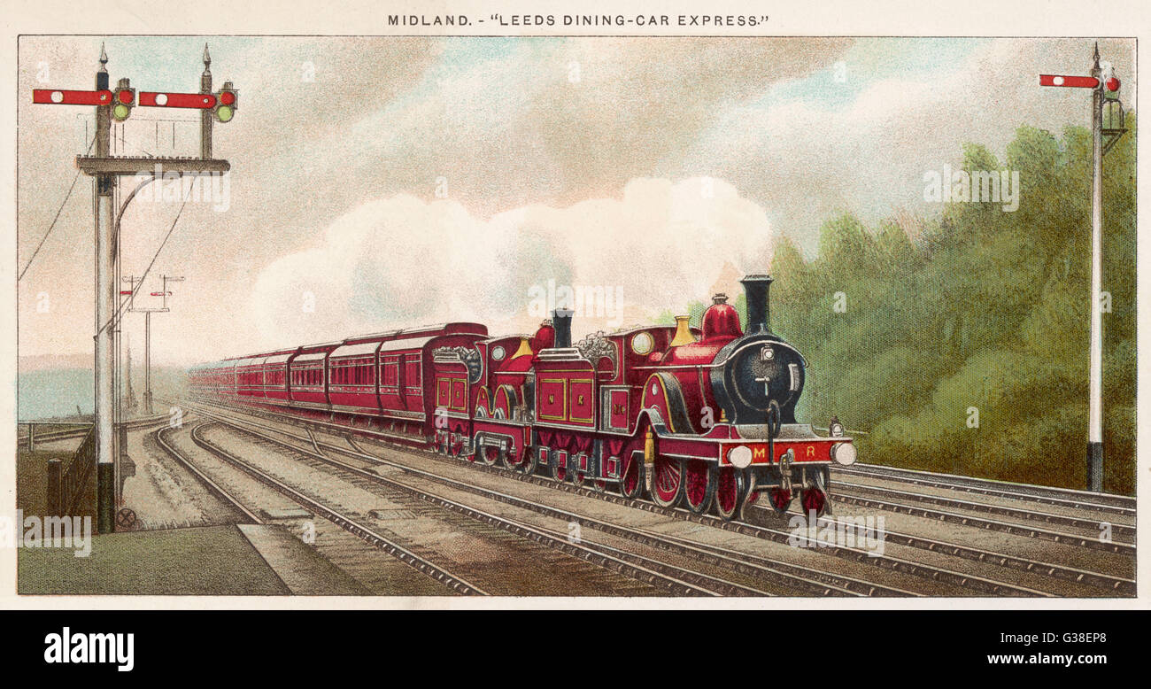 The 'Leeds Dining-Car express' Midland Railway        Date: 1901 Stock Photo