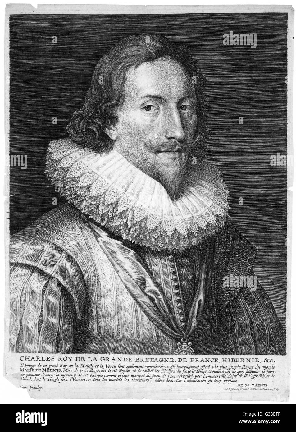 CHARLES I OF ENGLAND  The King 'whose majesty and  virtue are in equal balance'       Date: 1600 - 1649 Stock Photo