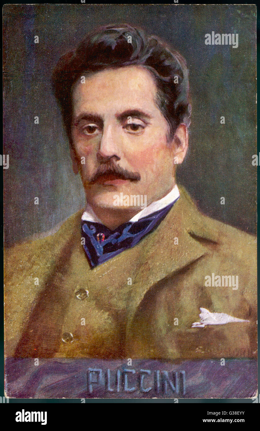 GIACOMO PUCCINI  Italian opera composer in  middle age       Date: 1858 - 1924 Stock Photo