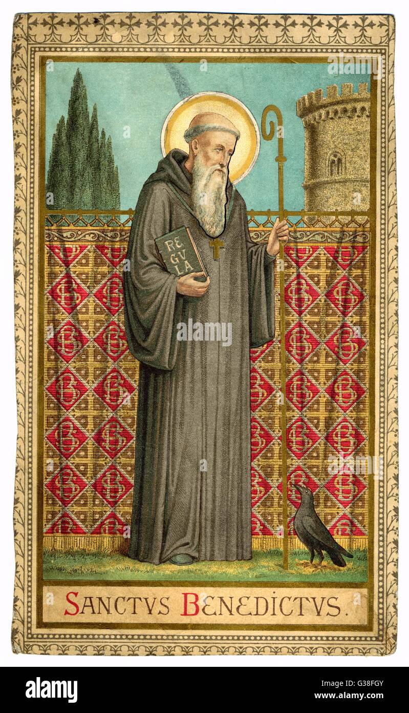 SAINT BENEDICT OF NURSIA Date 480? 547 Stock Photo Alamy