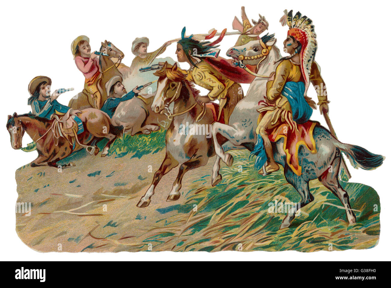 Fighting Native American Stock Photo Alamy