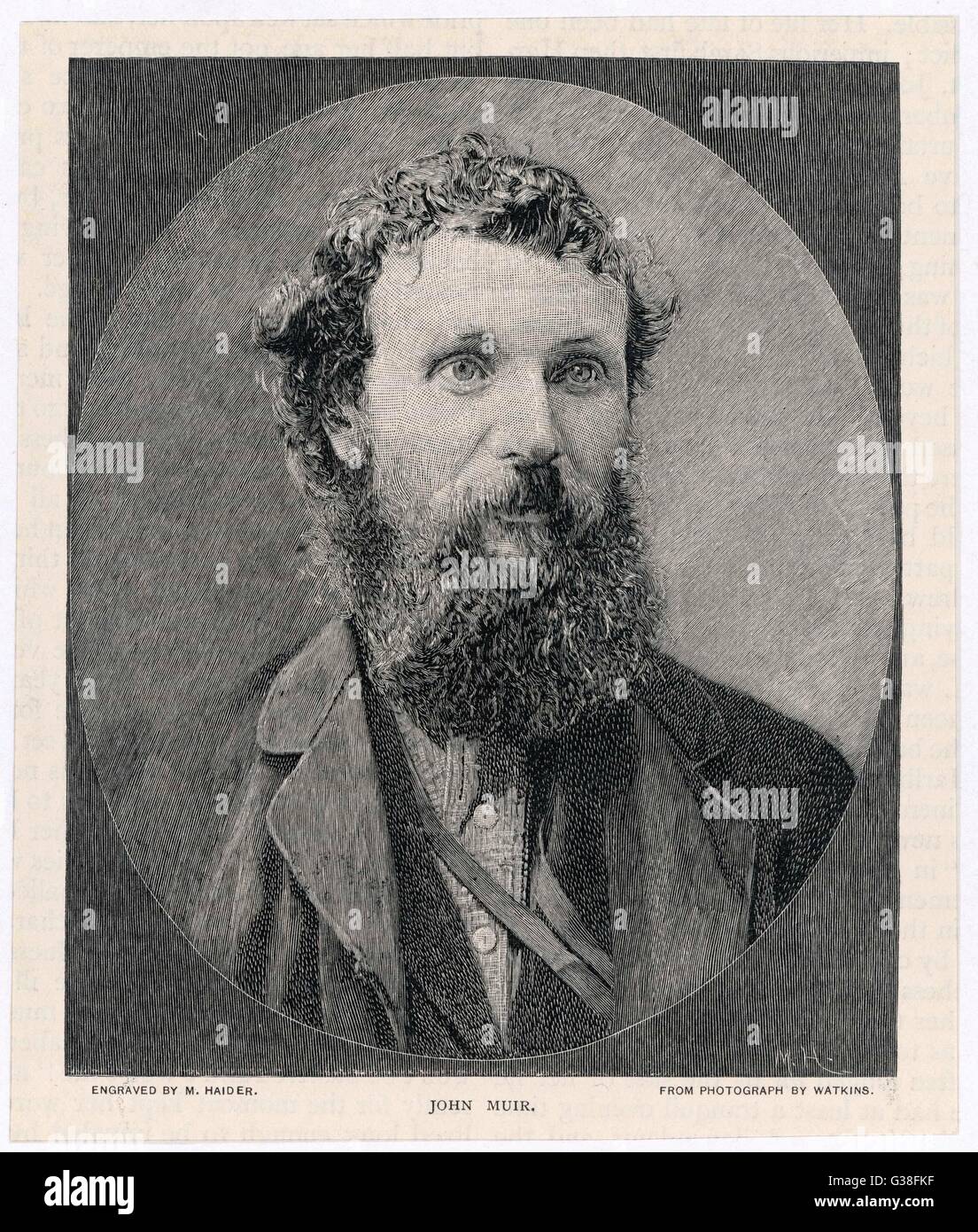 JOHN MUIR  Scottish-American naturalist        Date: 1838-1914 Stock Photo