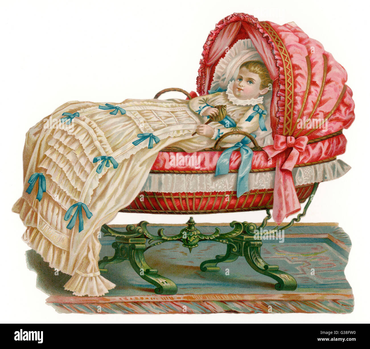 Baby in a cradle Cut Out Stock Images & Pictures Alamy