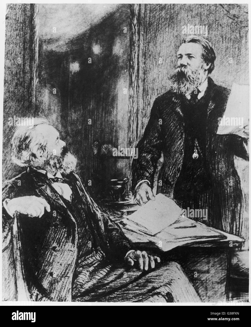 FRIEDRICH ENGELS  German political theorist working on Das Kapital with Marx      Date: 1820 - 1895 Stock Photo