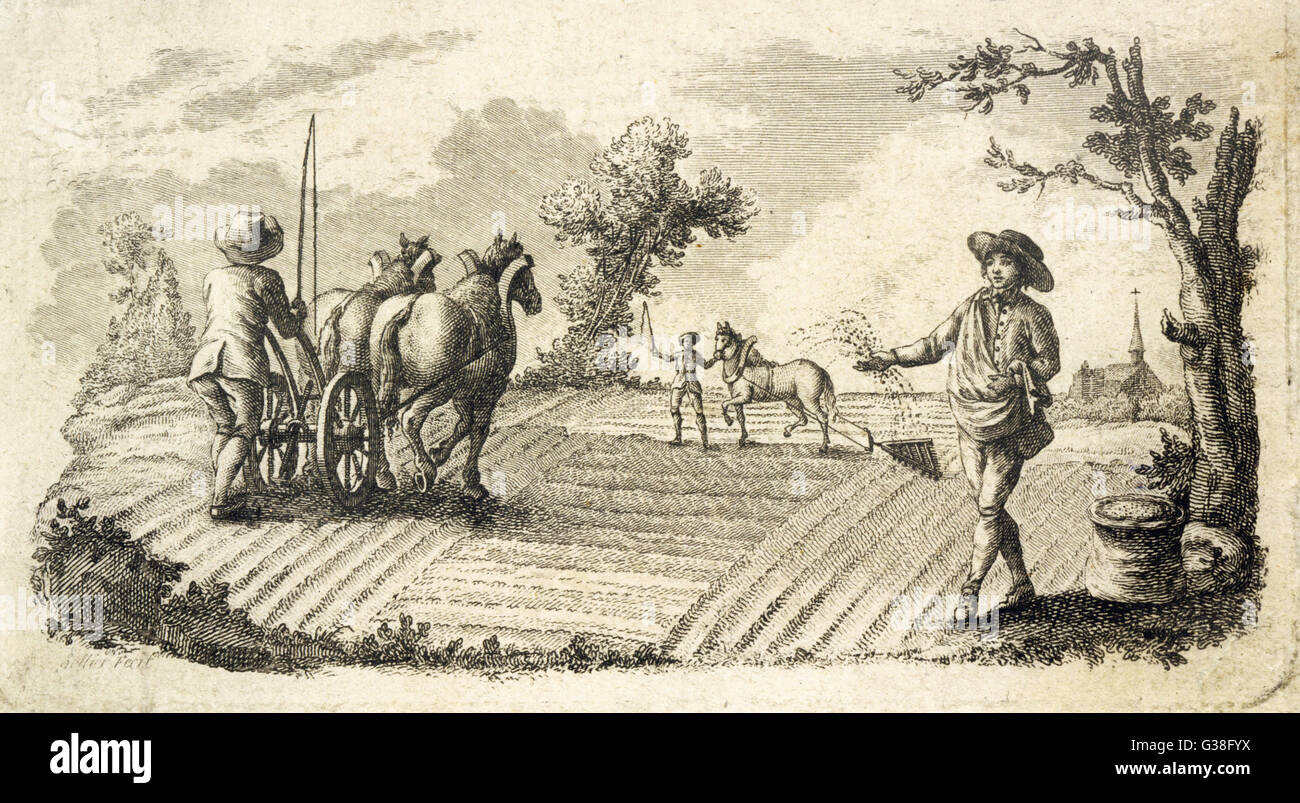 It's all happening ploughing and harrowing and sowing together Date