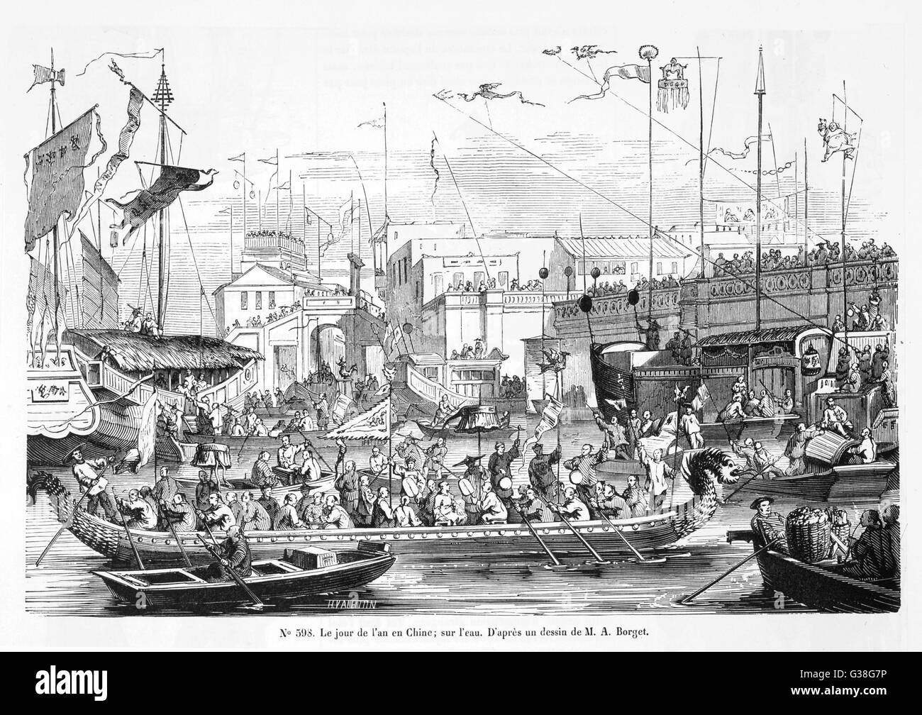 CHINESE NEW YEAR A Dragonheaded boat is the centrepiece of the New