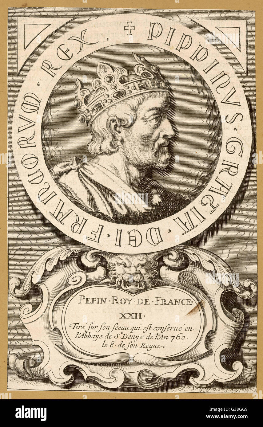 PEPIN LE BREF son of Charles Martel king of the Franks father of PEPIN LE BREF son of Charles Martel king of the Franks father of