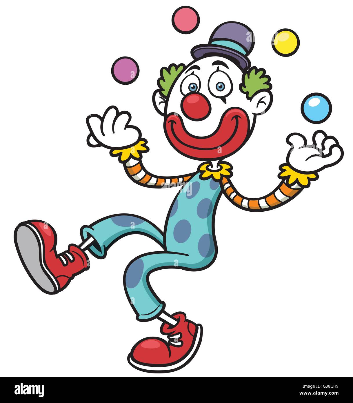 Vector illustration of Cartoon funny clown Stock Vector Image & Art - Alamy