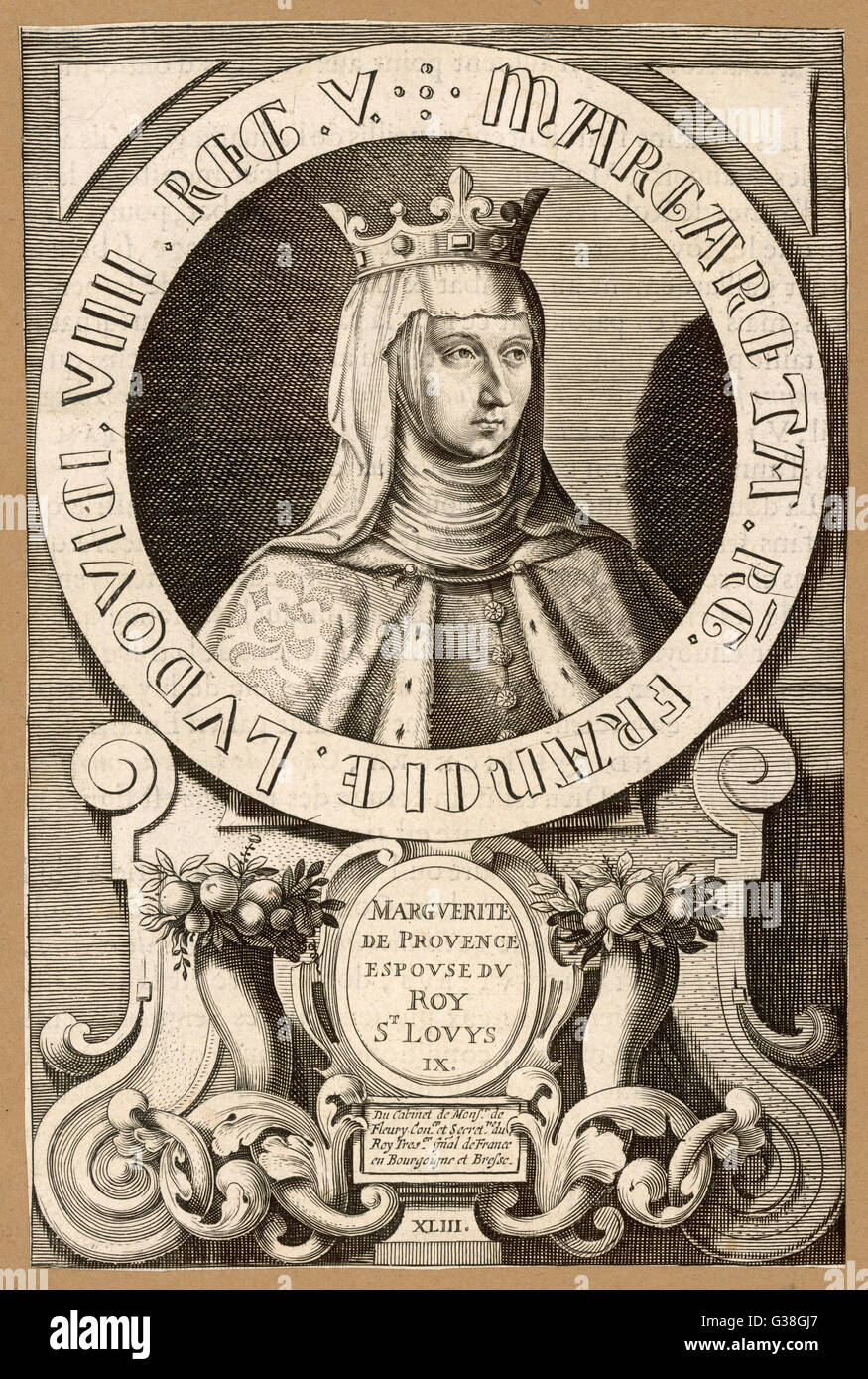 MARGUERITE DE PROVENCE queen of Louis IX, king of France Date 1221