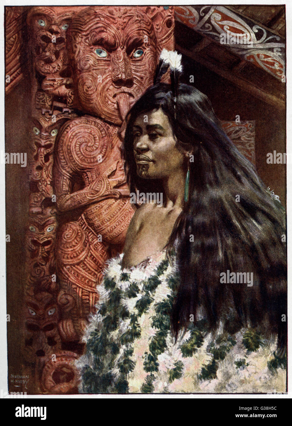 Maori woman tattooed hi-res stock photography and images - Alamy